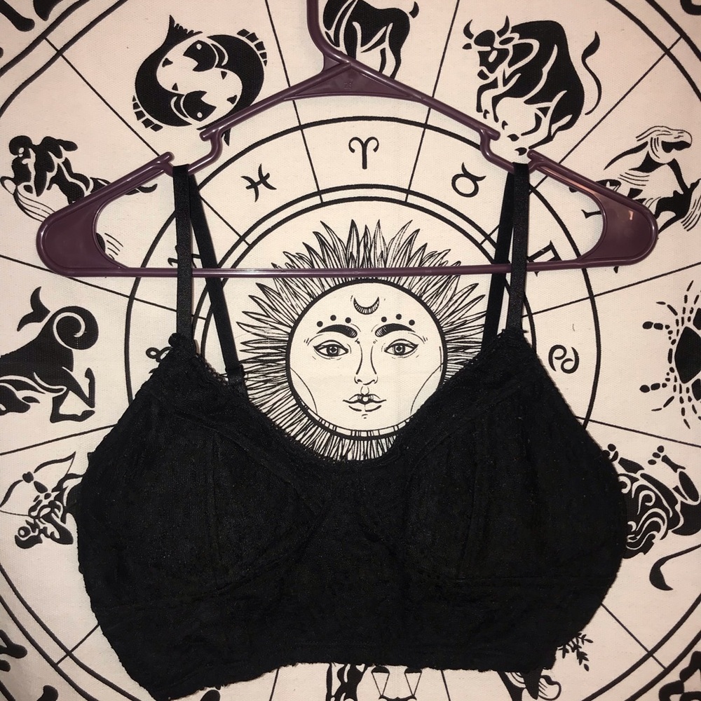 Plain black crop top